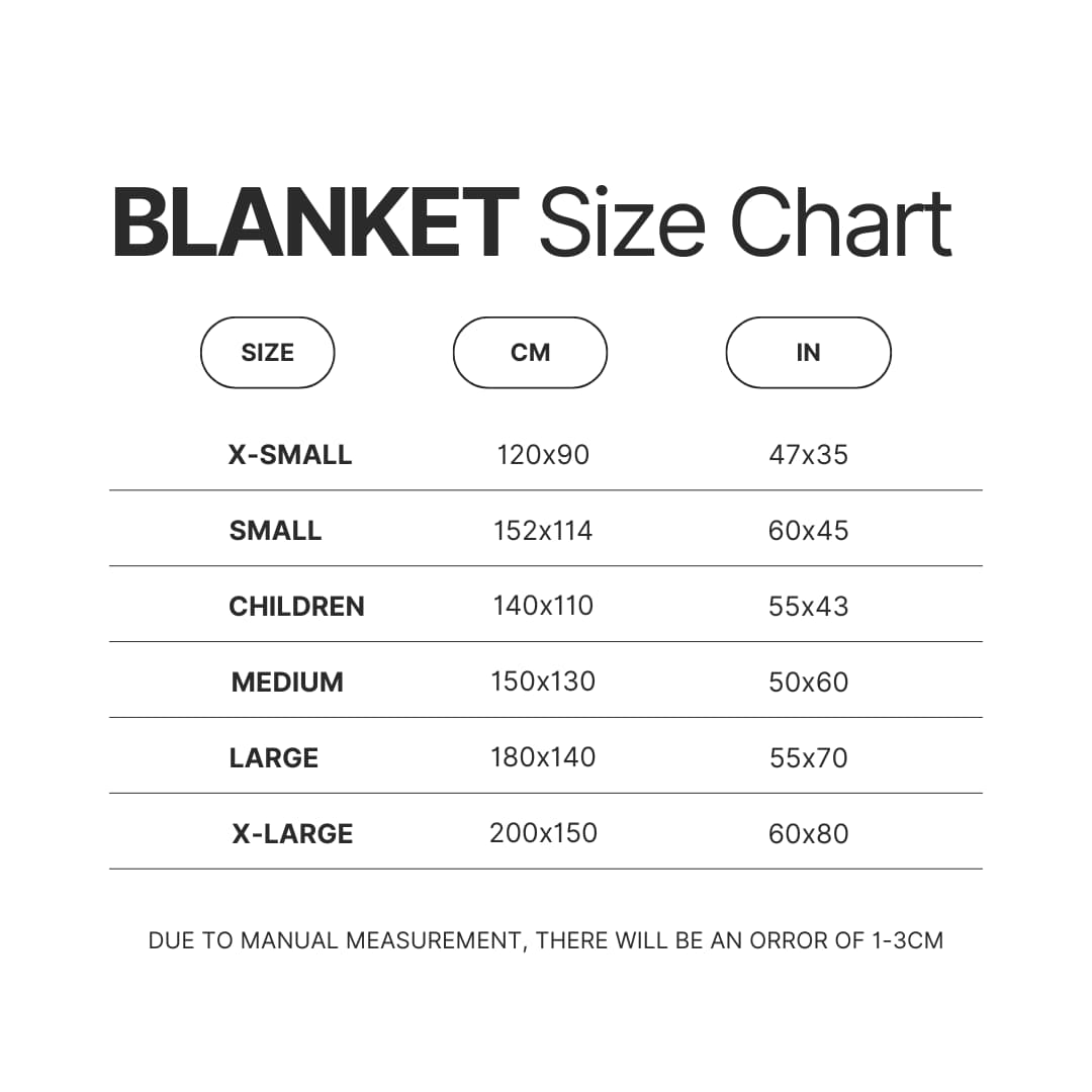 Blanket Size Chart - Sleep Token Store