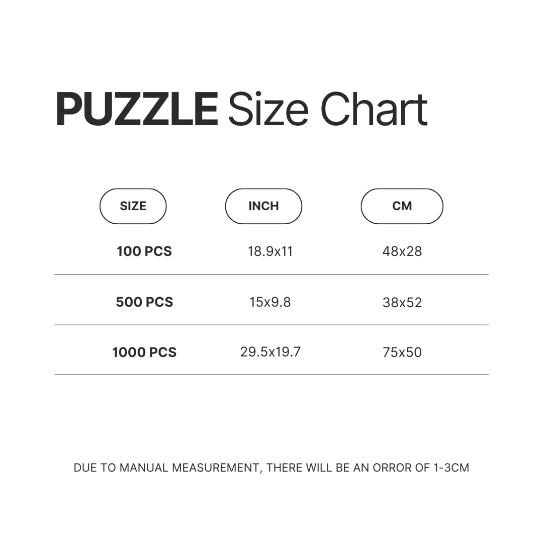 Puzzle Size Chart - Sleep Token Store