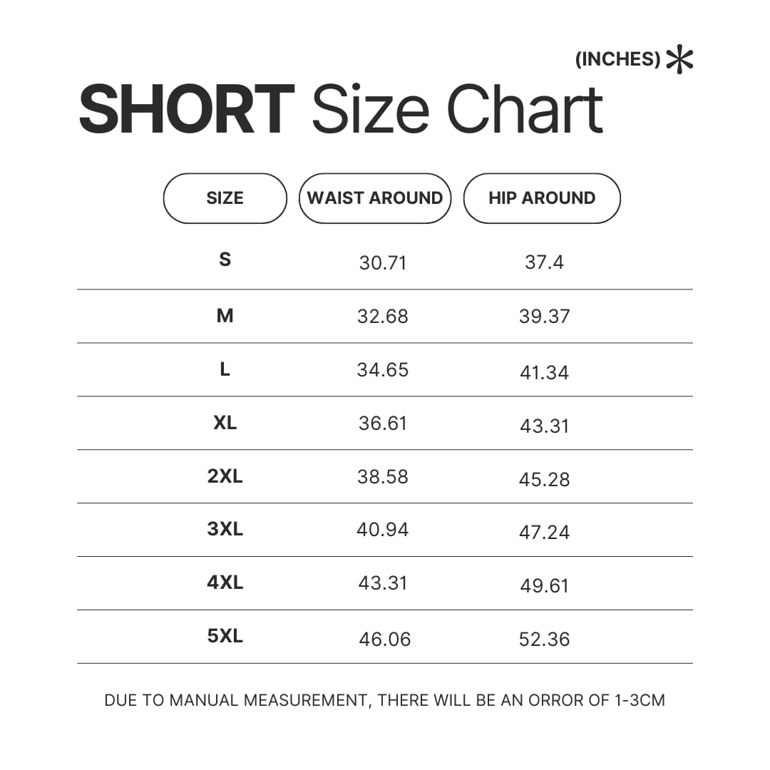 Short Size Chart 1 - Sleep Token Store