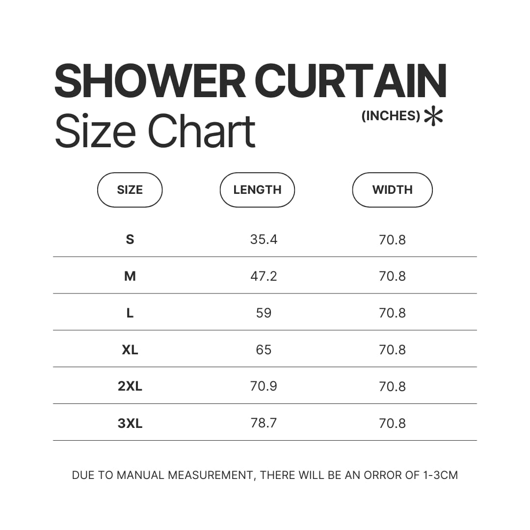 Shower Curtain Size Chart - Sleep Token Store