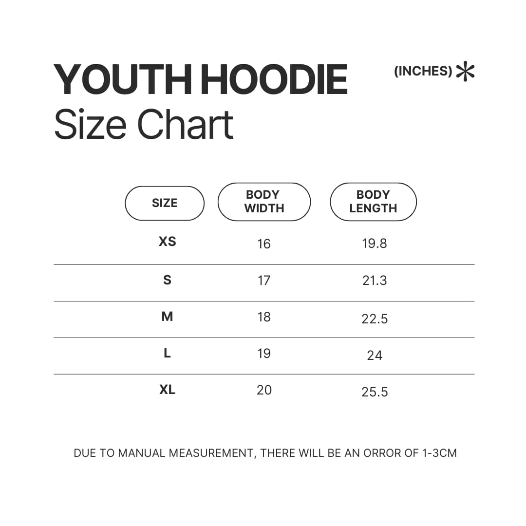 Youth Hoodie Size Chart - Sleep Token Store