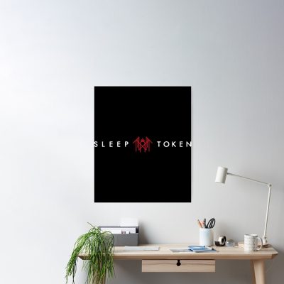 White And Red-Word And Symbol Poster Official Sleep Token Merch