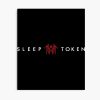 White And Red-Word And Symbol Poster Official Sleep Token Merch