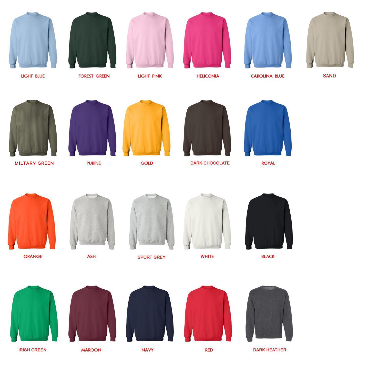 sweatshirt color chart - Sleep Token Store