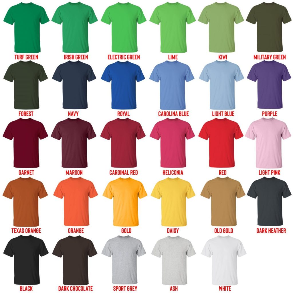 t shirt color chart 1 - Sleep Token Store