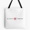 Black And Red-Word And Symbol Tote Bag Official Sleep Token Merch