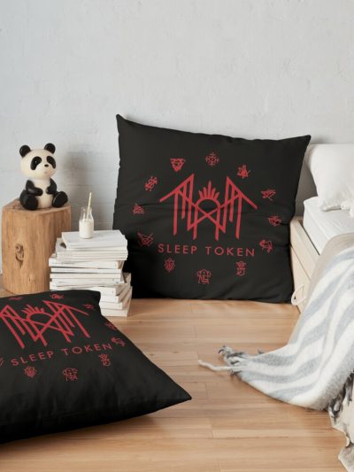 The Circle Of Red Throw Pillow Official Sleep Token Merch