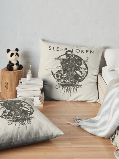 Show Six Hands Throw Pillow Official Sleep Token Merch