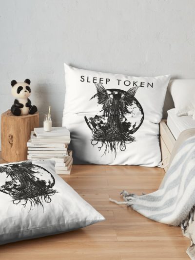 The Dark Angel Throw Pillow Official Sleep Token Merch