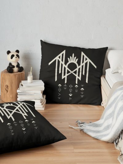 Old Style Symbols Throw Pillow Official Sleep Token Merch