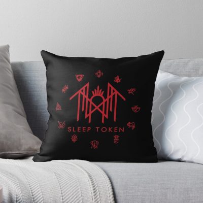 The Circle Of Red Throw Pillow Official Sleep Token Merch