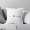 Black And Red-Word And Symbol Throw Pillow Official Sleep Token Merch