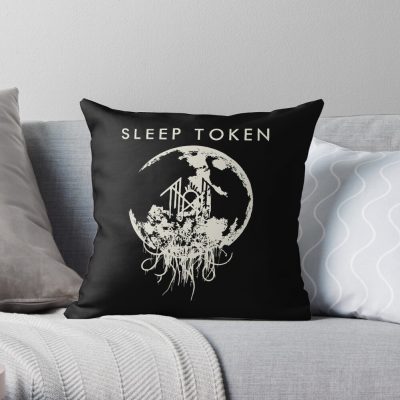 Head Bang Under The Full Moon Throw Pillow Official Sleep Token Merch