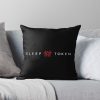 White And Red-Word And Symbol Throw Pillow Official Sleep Token Merch