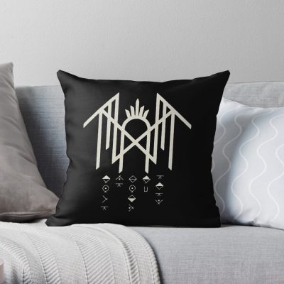 Old Style Symbols Throw Pillow Official Sleep Token Merch