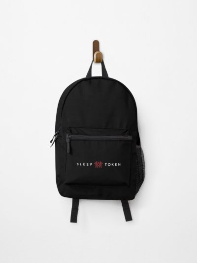 White And Red-Word And Symbol Backpack Official Sleep Token Merch