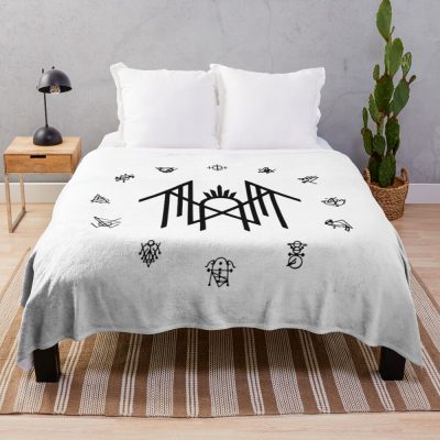 The Circle Of Black Throw Blanket Official Sleep Token Merch